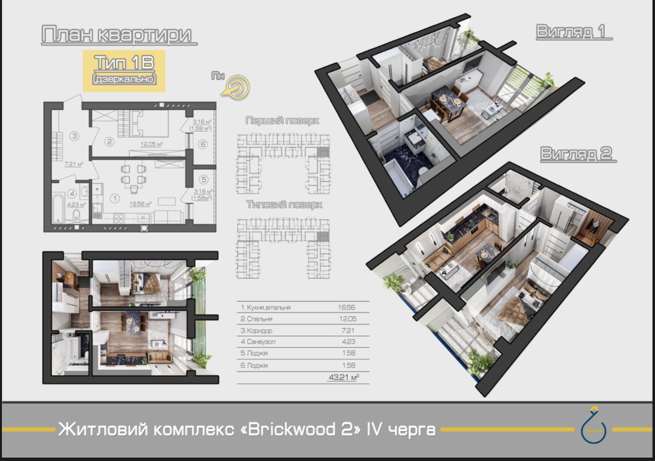 Планування однокімнатної квартири